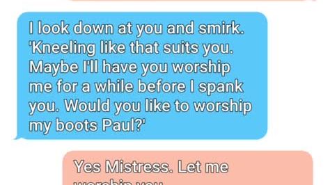 Sexting Mistress needs her worshipful dungeon boy