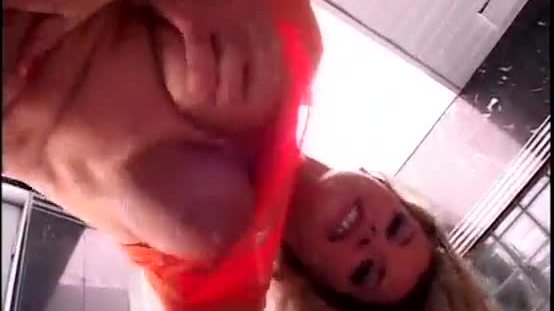 Big titted blonde takes rough pussy then a facial